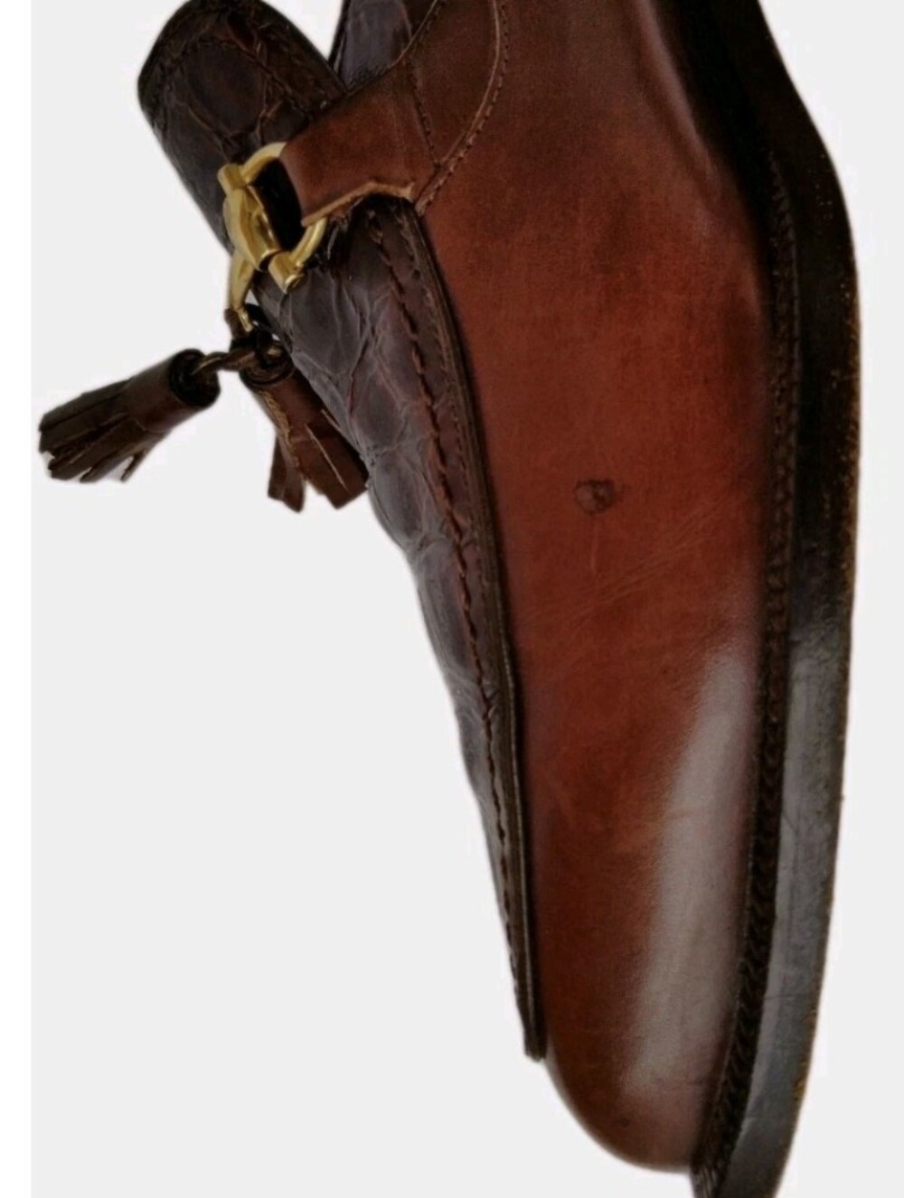 Caporicci Genuine Cayman Horsebit Tassel Loafers Size 8.5 ⬇️READ DESCRIPTION⬇️. - Picture 13 of 16
